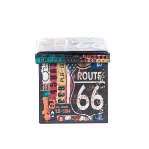 Taburet Design Route 66, multicolor, 38x38x37.5 cm - Img 4