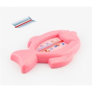 Termometru pentru Baie, Flippy, Plutitor, Rezistent la apa, Multifunctional, Model Peste, 15.5x9.5x2 cm, Roz - Img 2