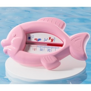 Termometru pentru Baie, Flippy, Plutitor, Rezistent la apa, Multifunctional, Model Peste, 15.5x9.5x2 cm, Roz - Img 4