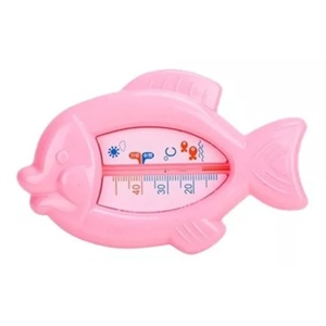 Termometru pentru Baie, Flippy, Plutitor, Rezistent la apa, Multifunctional, Model Peste, 15.5x9.5x2 cm, Roz - Img 1