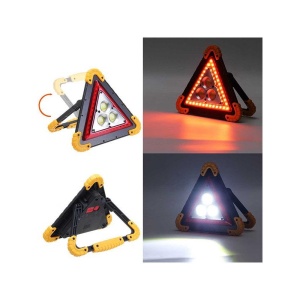 Triunghi Multifunctional de Avertizare, Flippy, Lanterna LED, Impermeabil IP65, 800 lm, 2 x AA, Functie Incarcare Telefon, USB si Micro USB, COB, Portocaliu - Img 4