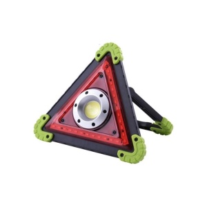 Triunghi Multifunctional de Avertizare, Flippy, Lanterna LED, Impermeabil IP65, 800 lm, 2 x AA, Functie Incarcare Telefon, USB si Micro USB, COB 33, Verde - Img 3