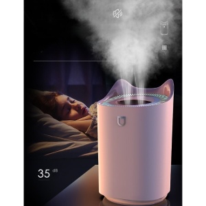 Umidificator cu duza dubla, Flippy, de capacitate mare 3L, roz - Img 2