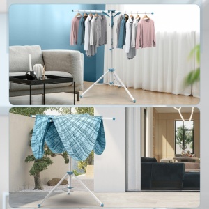 Uscator de Rufe, Flippy, Tip Umbrela, Pliabil, Telescopic, pentru Interior-Exterior, cu Patru Tije, Picior Anti-Alunecare, Inaltime Ajustabila, 108 pana la 165 cm - Img 3