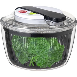 Uscator Manual pentru Salata si Verdeturi, Flippy, Plastic, 16x15x21 cm, Capacitate 3L, Negru - Img 2
