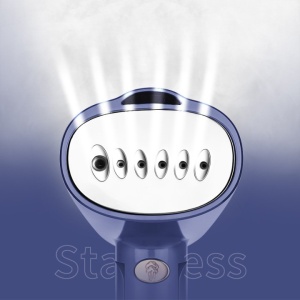 Aparat de Calcat Vertical Portabil cu Abur, Flippy, Putere 1500W, Rezervor Detasabil de 138ml, Priza, Functie Anti Calcar si Auto Curatare, Pliabil, cu Perie, 20x10.5x8 cm, Albastru - Img 13