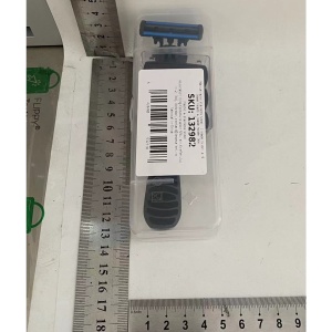 Aparat de Ras Manual, Flippy, din Otel Inoxidabil, Suport Lama + 4 Capete de Schimb Incluse, Cutie pentru Lame, Negru - Img 2