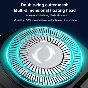 Aparat de Ras Portabil, Flippy, 8W, Autonomie 60 min, Incarcare Cablu Type C Inclus, Periuta de Curatare, Husa, Reincarcabil, 7.3x7.5x3.3 cm, Gri - Img 5