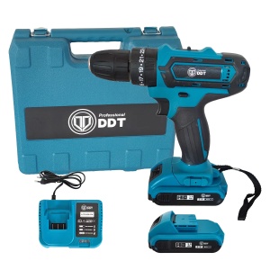 Autofiletanta cu 2 acumulatori 21 V, 3 Ah, incarcator + 24 accesorii , DDT , 1350 Rpm , mandrina 10 mm - Img 1