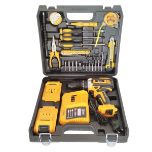 Autofiletanta cu 2 acumulatori 21 V, 3 Ah, incarcator + 30 accesorii , DDT, 1350 Rpm , mandrina 10 mm - Img 3