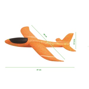 Avion Planor, in punga, Flippy, din Polistiren, Lungime 47 cm, Portocaliu - Img 2