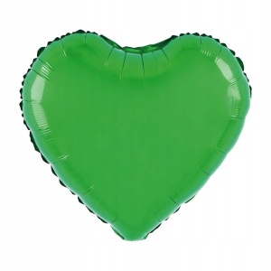 Balon din Folie Metalizata, Flippy, Figurina Inimioara, Model Simplu, Tematica Iubire, 40 cm, Ambalaj Individual, Pai Inclus, Umflare cu Aer sau Heliu, Verde - Img 2
