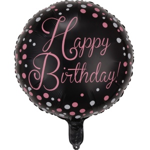 Balon din Folie Metalizata, Flippy, Figurine, Model 2, Happy Birthday, Tematica Aniversare, 45 cm, Ambalaj Individual, Pai Inclus, Umflare cu Aer sau Heliu, Multicolor - Img 1