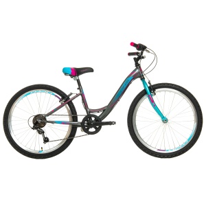 Bicicleta Copii DHS Modesty - 24 Inch, Gri - Img 1