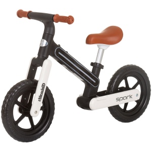 Bicicleta fara pedale Chipolino Spark black white - Img 1