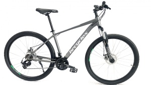 Bicicleta MTB 29″ BR Tornado, cadru Aluminiu, 21 viteze, cu Shimano, Gri - Img 1