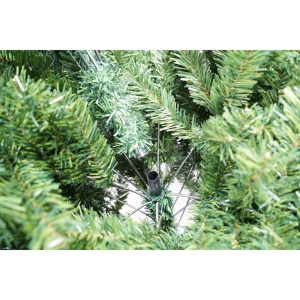 Brad artificial de Craciun, clasic, pentru interior/exterior, inaltime 210 cm, diametru 106 cm, 663 ramuri, Flippy, verde, suport metalic inclus - Img 3