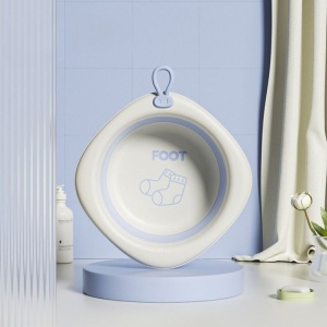 Cada Pliabila pentru Baie pentru Copii, Flippy, Cadita pentru Bebelusi, Model Romb pentru Picioare, Mov, 31.5x31.5x3.5 cm, 3L - Img 5