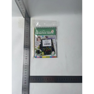 Caiet cu fise razuibile Flippy, DIY Magic Scratch, 12 File, Curcubeu, Creion din Lemn, Cartonase negre, Verde Deschis, 14.2 x 9.8 cm - Img 9