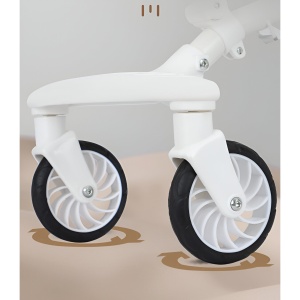 Carucior Sport Flippy 3in1, 6-36 Luni, Reversibil, Pliabil, Tavita pentru Masa, Pozitie de Somn, Centura de Siguranta, Roti 360, Suport Pahar, Copertina pentru Soare, 32x63x95cm, Crem Model Jungla - Img 6