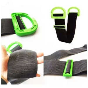 Chinga Tip Banda Elastica Pentru Transportul Obiectelor Grele, Flippy, Lungime Maxima 1.7 m, Greutate de Sustinere 100 kg, Negru/Verde - Img 4