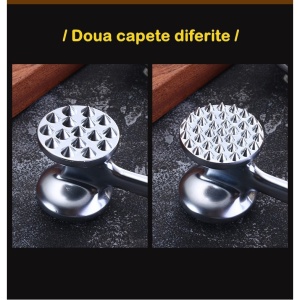 Ciocan pentru snitele si carne Flippy, din aliaj de zinc, maner antialunecare, doua capete, 22 cm, argintiu - Img 4