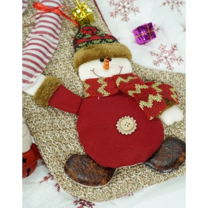 Ciorap Cadouri,Flippy,cu model om de zapada,maro, marimea 20x45 cm, textil, interior - Img 6