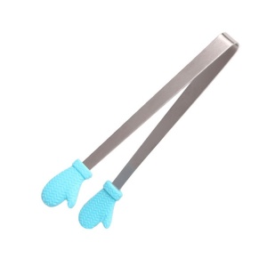 Cleste Creativ pentru Mancare, Flippy, Model Manusi din Silicon, 14.5x3 cm, Rezistent la Temperaturi Inalte si Coroziune, Albastru - Img 2