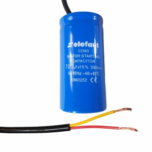 Condensator cu fire CD60 700AμF 50x100mm 330V, Elefant