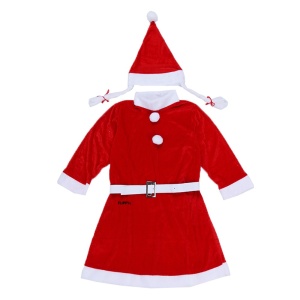 Costum Craciunita Flippy® Fata, 10-12 ani, 3 piese, Catifea - Img 1