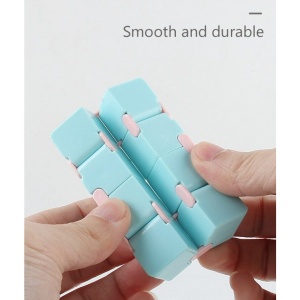 Cub antistres, Fidget Toy, Infinity Magic Cube, Albastru/Roz, 4x4x4 cm - Img 2