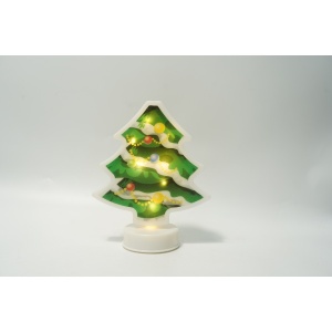 Decoratiune luminoasa 3D, Tip brad, cu baterii - Img 3