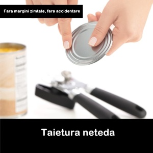 Desfacator de conserve multifunctional Flippy, Otel inoxidabil, Maner antialunecare, ergonomic, rezistent la rugina, usor de utilizat, 21.6 x 6 cm, argintiu - Img 5