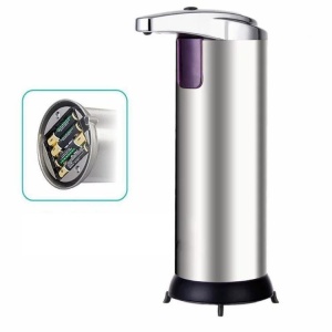 Dispenser pentru Sapun Lichid/Dezinfectant, Flippy, cu Senzor Infrarosu de Miscare, din Otel Inoxidabil, 250 ml, 19 x 11 cm, Gri - Img 6