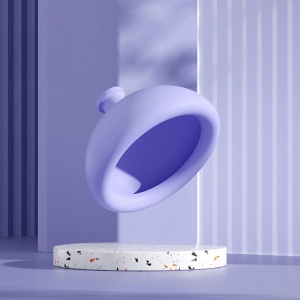 Dispozitiv Terapeutic Sputa, Flippy, Cupa pentru Terapie Toracica, Dispozitiv de Eructare, pentru Adulti si Copii, 10 x 6.5 cm, din Silicon, Mov - Img 2