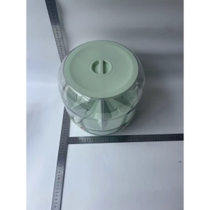 Dozator de cereale Flippy, rotativ 360, 6 compartimente, capacitate 6 L, rezistent la umezeala, inchidere etansa, verde deschis - Img 7