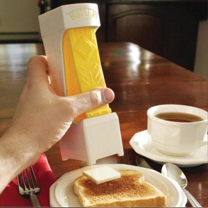 Feliator manual de unt Flippy, material plastic, design usor si practic, 20x6x8.5 cm, Butter Cutter, alb - Img 3