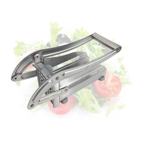 Feliator manual Flippy, pentru cartofi pai si legume, din inox, cu 2 dimensiuni de feliere, 25.5 x 11.7 cm, argintiu - Img 10