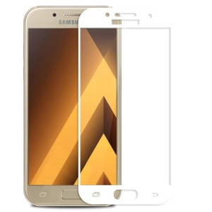 Folie Sticla Samsung Galaxy A3 2017 Full Face Alb - Img 3