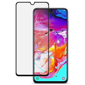 Folie Sticla Samsung Galaxy A70, Full Glue, Negru - Img 2