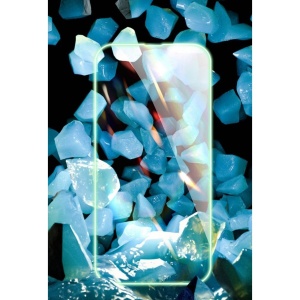 Folie Sticla Securizata Flippy, Luminous, compatibila cu Apple iPhone 12 Pro, Margine fosforescenta verde - Img 5