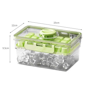 Forma de Gheata, Flippy, un Strat, Inchidere Etans, din PP+PET, 19 x 12 x 9.5 cm, Verde - Img 2