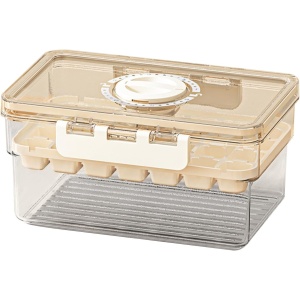 Forma de Gheata, Flippy, un Strat, Inchidere Etans, din PP+PET, 19 x 12 x 9.5 cm, Bej - Img 1