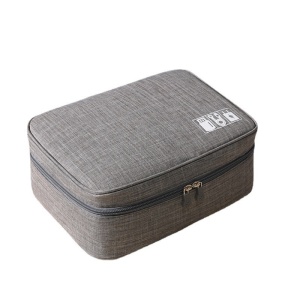 Geanta Organizatoare Flippy, Pentru Cabluri si Accesorii, Portabila, Impermeabila, 24,5 x 18 x10cm, Gri - Img 2