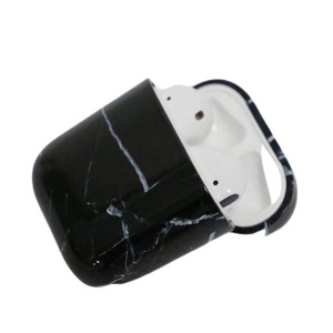 Husa AirPods cu Inel Prindere Marble Negru - Img 4