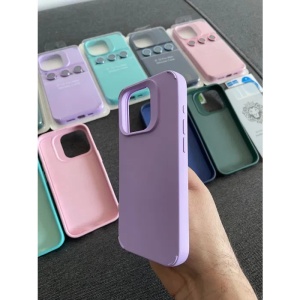 Husa Apple iPhone 14 Pro Max, Flippy, din Silicon Lichid, Interior din Microfibra, Lentile Fosforescente de Protectie Camera, Anti Amprenta, Rezistenta la Socuri, Mov - Img 9