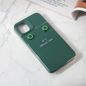 Husa Apple iPhone 14 Pro Max, Flippy, din Silicon Lichid, Interior din Microfibra, Lentile Fosforescente de Protectie Camera, Anti Amprenta, Rezistenta la Socuri, Verde - Img 4