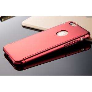 Husa Apple iPhone 6/6S 6 Joyroom (Fata + Spate) Rosu + Folie de protectie - Img 6