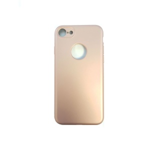 Husa Apple iPhone 7 Full Silicone 360 Roz Auriu + Folie de protectie - Img 2