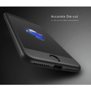 Husa Apple iPhone 7 IPAKY Full Cover 360 Negru + Folie Cadou - Img 4